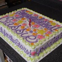 Graduation Sheet Cake just writing grad cake all done in buttercream