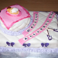 Baby Shower This was for a friend of a friend. The cake is marble with buttercream covered in fondant. The baby and twin stratocaster guitars are...