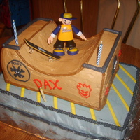 Skate Boarding My grandson loves loved this skate boarding BD cake....the emblems on the cake are actual SkateBoarding logos......