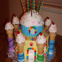 Cupcake Castle I made this for my grandson's BD and he loved it.....the idea came from a Wilton Yearbook.....