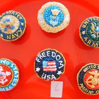 Branches Of The Military Cupcakes I entered these cupcakes in a 4th of July Patriotic Cupcake contest and won first place...!!! I duplicated each branch of the military'...