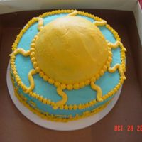 Sunshine Congratulations cake for teachers improving the schools test scores....the sides said 'Making Futures Brighter' Everyone loved it...