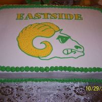 Little League Football Cake French vanilla with buttercream frosting.