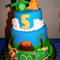 Dinosaur Train Dinosaur Train is the child's favorite show. Fondant covered and made to resemble characters from the show