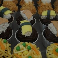 Food Cuppies Fried Drumplets, sushi, noodlesThanks to the inspiration found at CC here