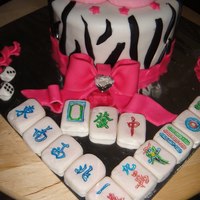 Mahjong Chinese Tiles Cake 