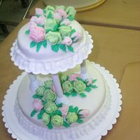 Final Class Cake My final cake for Wilton Decorating Class. I love the color green so I made my roses green. The instructor wasn't too happy about all...