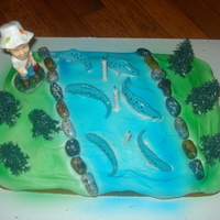 Birthday i made this cake for my boyfriend for his 28th birthday, because he loves to fish.