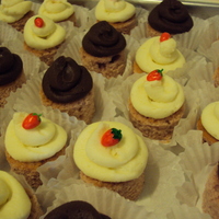 Cut Out Mini Cakes Homemade made strawberry cake with white chocolate buttercream topped with a fondant strawberry painted with gel colouring. (thanks to CC...