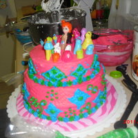 Polly Pocket Cake My sister LOVES polly pockets and requested to my mom she wanted a "wedding cake" that's what she calls a 2 tier cake. So...