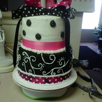 Loopy Dot Cake I made this cake for my mom's birthday.Was fun to make and pretty easy.All done in Butter Cream Icing