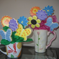 Mother's Day Cookie Bouquets~ I was to cheap to pay 30.00 + dollars for the same things I seen on-line so I made them myself! t The Great- Grandma, Great Great Aunt and...