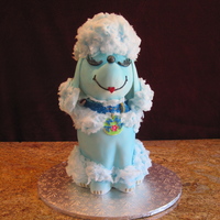 Blue Poodle The "Blue Poodle" is constructed using one 10" cake , one 9"cake ,one 8"cake and a the wonder mold covered with...