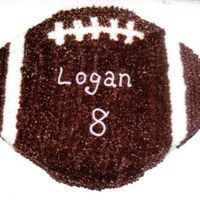 Football Cake This is also a free-hand from a 9x13 pan using star tip all over. My hand was TIRED when I got through with this one.