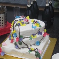 Wedding Cake Hi.This cake is made of chockladecake, hazelnut cake and bisquitcake. lots of chokoladganasche, and strawberry,raspberry and blueberry...