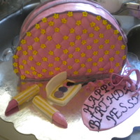 Pink Purse With Lipstick 