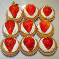 Strawberry Shortcake Cupcakes Created for annual church picnic 29 August 2010