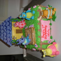 Backyardigans Gumpaste figures choc/choc house is cake