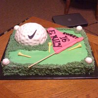 Hole In One birthday cake for the golf enthusiast