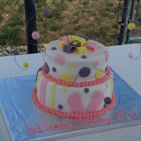 Baby Shower Cake For Girl I made this cake for a friend's baby shower. She was very excited about it. I'm happy with it as well. It's all vanilla, bc...
