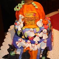 Halloween Cosmic Bowling Birthday Cake I made this cake for a special Birthday girl. Her mom wanted me to incorporate Halloween and bowling. They were having a "cosmic...