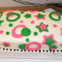 Circle And Star Cake 