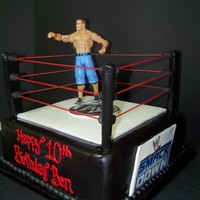 Wwe Wrestling Another birthday cake that I did at the bakery.