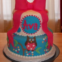 Birthday Owl Cake 3 year old birthday cake