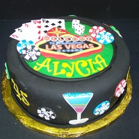Vegas Style Birthday Simple Vegas Birthday Cake