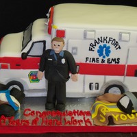 Ambulance Retirement Cake My first vehicle cake that was carved completely by myself. Took a while to complete, but turned out pretty well. Wish that the execution...