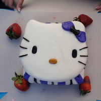 Hello Kiitty Cake! My first carved cake. I rocked it for sure. It actually wasn't as bad as I thought. Definitely doing more in the future. Hello Kitty...