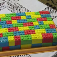 Lego Birthday Cake This is the photo of the cake I've decorated for my nephew's third birthday.