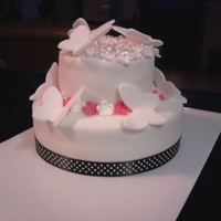 White Sparkle Butterflies 