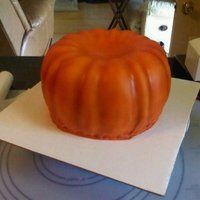 Pumpkin made from 2 bundt cakes