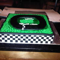 Nascar Cake Nascar cake with checker board sides
