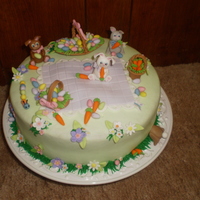 Easter Cake 2010 French Vanilla cake with French vanilla butter cream and all fondant/gumpaste decorations. I had so much fun making every little detail of...