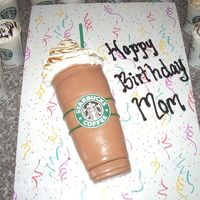 Frappuccino Cake Caramel Frappuccino cake, Idea from tnt320to hers turned out much better! Not happy with the shape of mine at all. The matching cupcakes in...