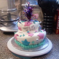 Fourth Of July Cake FIRST TOPSY TURVEY CAKE... IT WAS A PAIN IN THE BUT LOL BUT I GOT THROUGH IT