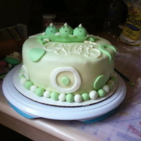 My First Cake =) Welcome Baby Caleb I HAD SO MUCH FUN DOING THIS CAKE.