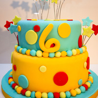 2 Tier Polka Dot Cake 