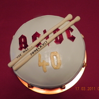 Drum Cake My colegue from work celebrate his 40. birthday. I made a drum cake for him because his a ROCKER "for ever".