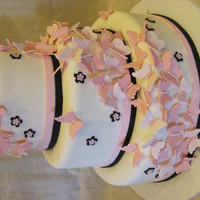 Spiral Butterfly Wedding Cake 