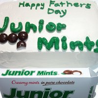 Junior Mints Cake This is my Fathers cake it is a replica of the junior mint box.