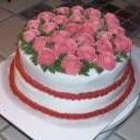 Birthday Cake With Roses I haven't been able to take any classes (yet!) so this was my attempt at learning to do the roses on my own!! It was for a friend so...