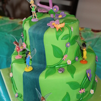Tinkerbell My daughter's cake for her 4th birthday. Peaches and cream WASC with SMBC and MMF.