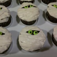 Mummy Cupcakes made for my daughter's preschool. I saw them on wilton.com