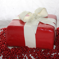 Red Present Cake A cake I made for my dear friend who loves red