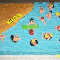 Luau I made this for my son's kindergarten class. Kids are made from royal icing.