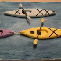 Baby Shower Mommy, Daddy and Baby kayaks