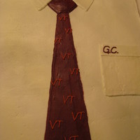 Shirt W/ Virginia Tech Tie shirt and tie done w/buttercream icing